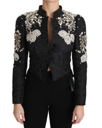 Thumbnail for Elegant Black Silver Baroque Jacket