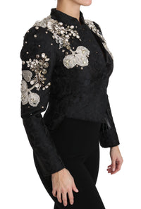 Thumbnail for Elegant Black Silver Baroque Jacket