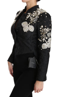 Thumbnail for Elegant Black Silver Baroque Jacket