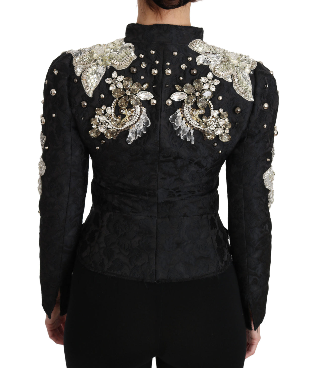 Elegant Black Silver Baroque Jacket