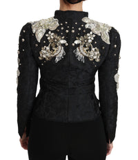 Thumbnail for Elegant Black Silver Baroque Jacket