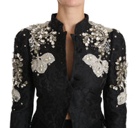 Thumbnail for Elegant Black Silver Baroque Jacket