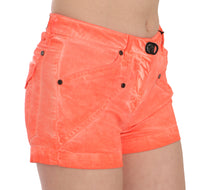 Thumbnail for Chic Orange Mid Waist Mini Shorts