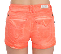 Thumbnail for Chic Orange Mid Waist Mini Shorts