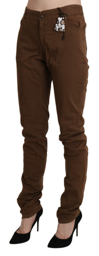 Thumbnail for Chic High Waist Skinny Cotton Trousers