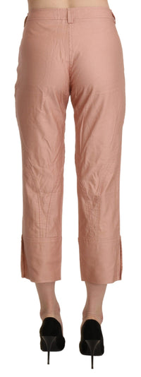 Thumbnail for Chic High Waist Cropped Cotton Trousers