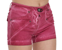 Thumbnail for Chic Pink Washed Denim Shorts