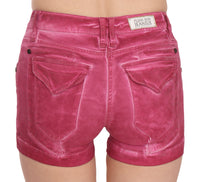 Thumbnail for Chic Pink Washed Denim Shorts