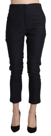 Thumbnail for Chic High Waist Cropped Capri Pants
