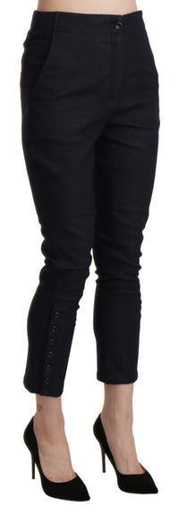 Thumbnail for Chic High Waist Cropped Capri Pants