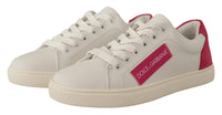 Thumbnail for Elegant White Leather Low-Top Sneakers