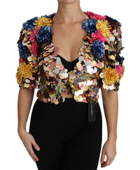 Thumbnail for Enchanted Sicily Crystal-Embellished Short Jacket