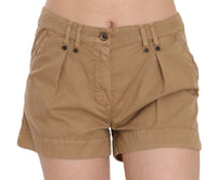 Thumbnail for Chic Brown Mid Waist Mini Shorts