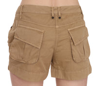 Thumbnail for Chic Brown Mid Waist Mini Shorts