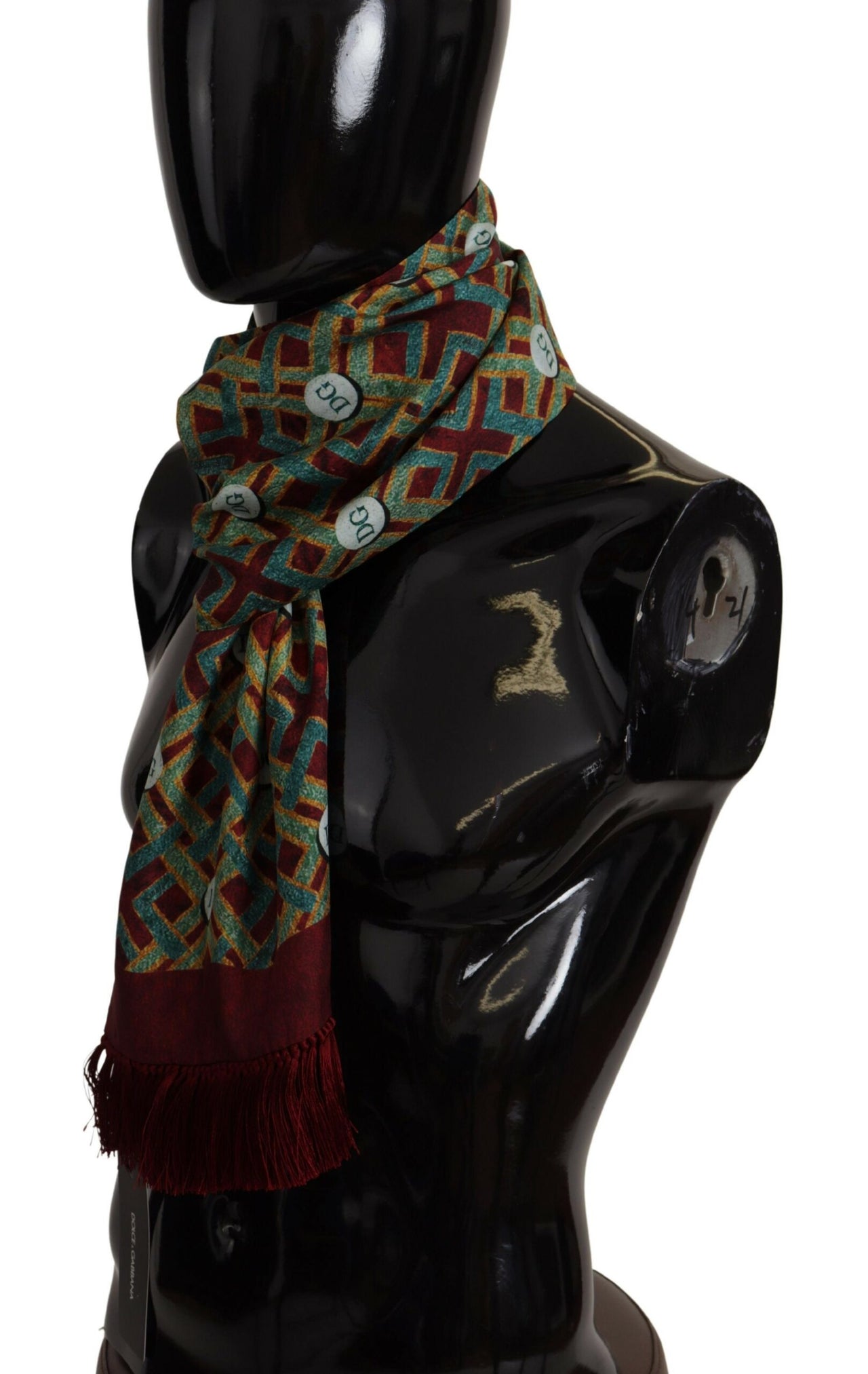 Multicolor DG Logo Shawl Warm Neck Wrap Fringe Scarf