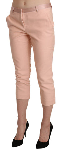Thumbnail for Chic Pink Skinny Capri Pants