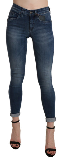 Thumbnail for Chic Blue High Waist Cropped Jeans