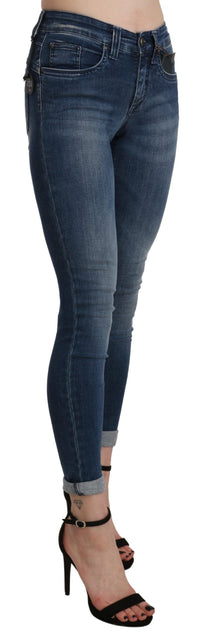 Thumbnail for Chic Blue High Waist Cropped Jeans