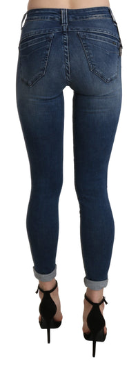 Thumbnail for Chic Blue High Waist Cropped Jeans