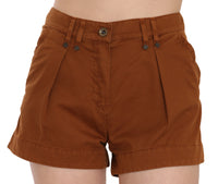 Thumbnail for Chic Brown Mid Waist Mini Shorts