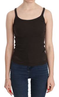 Thumbnail for Elegant Dark Brown Spaghetti Strap Blouse