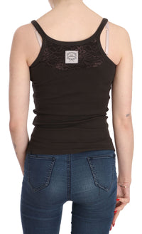 Thumbnail for Elegant Dark Brown Spaghetti Strap Blouse
