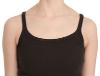Thumbnail for Elegant Dark Brown Spaghetti Strap Blouse