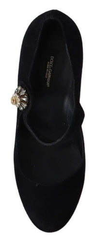 Thumbnail for Elegant Black Suede Mary Janes Pumps