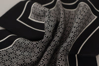 Thumbnail for Black Geometric Patterned Square Handkerchief Scarf