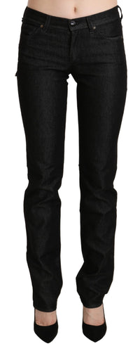 Thumbnail for Chic Black Mid Waist Skinny Jeans