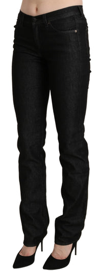 Thumbnail for Chic Black Mid Waist Skinny Jeans