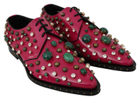 Thumbnail for Fuchsia Pink Crystal Patent Flats