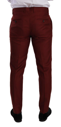 Thumbnail for Elegant Cashmere-Silk Red Dress Pants