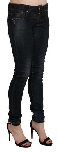 Thumbnail for Chic Low Waist Skinny Black Jeans