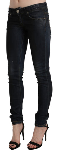 Thumbnail for Chic Low Waist Skinny Black Jeans