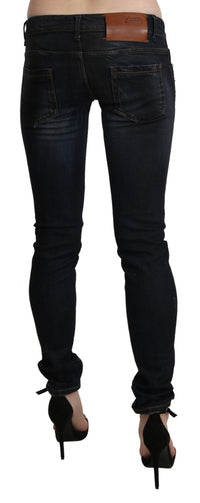 Thumbnail for Chic Low Waist Skinny Black Jeans