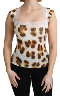 Thumbnail for White Brown Camisole Underwear Blouse