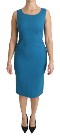 Thumbnail for Elegant Sheath Knee-Length Wool Dress