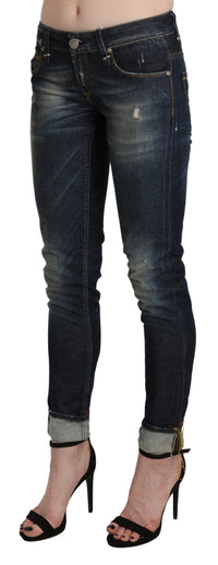 Thumbnail for Chic Dark Blue Skinny Cropped Jeans