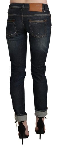 Thumbnail for Chic Dark Blue Skinny Cropped Jeans