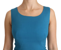 Thumbnail for Elegant Sheath Knee-Length Wool Dress