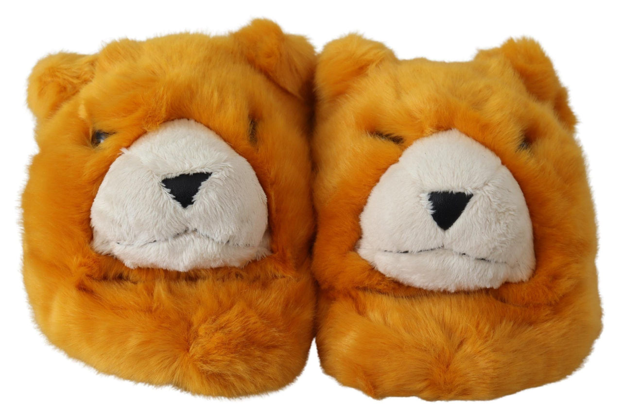 Yellow LION Flats Slippers Sandals Shoes