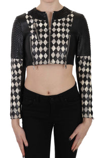 Thumbnail for Chic Biker-Inspired Cropped Leather Jacket
