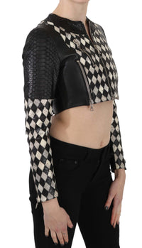Thumbnail for Chic Biker-Inspired Cropped Leather Jacket