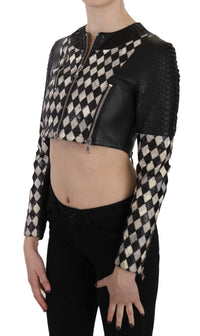Thumbnail for Chic Biker-Inspired Cropped Leather Jacket