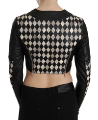 Thumbnail for Chic Biker-Inspired Cropped Leather Jacket