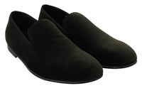 Thumbnail for Green Velvet Slip On Mens Loafers Shoes