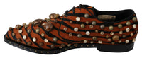 Thumbnail for Tiger Pattern Crystal Embellished Flats