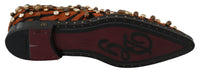 Thumbnail for Tiger Pattern Crystal Embellished Flats