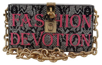 Thumbnail for Gray Resin Dolce Box Clutch with Gold Details